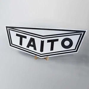 🎮 Large Engraved TAITO Logo Video Game Wall Art – Retro Gaming Decor - Picture 1 of 7
