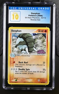 Tarjeta Pokémon Holográfica Inversa CGC 10 Pristine Donphan ex Holon Phantoms 40/110 Pop 1 - Imagen 1 de 2