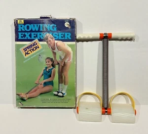 Vtg Pull-Up Rowing Exerciser Spring Action Aerobic Home Exercise *Box Wear *READ - Picture 1 of 13