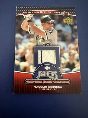 Camiseta deportiva Magglio Ordóñez 2002 de apertura de temporada Upper Deck usada en juegos OD-MO Foto 1 de 4