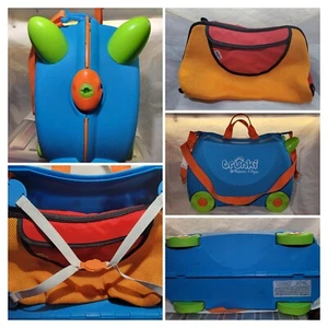 Trunki Rolling Blue Ride-On Suitcase  shoulder bag  (Pre-Owned/Good Condition) - Picture 1 of 11