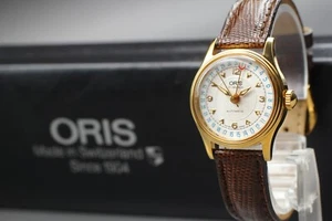 *Near MINT+++* ORIS Pointer Date 7405B White Dial 30m Automatic Women's Watch - Picture 1 of 11