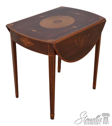 L57387EC: BAKER Stately Homes Inlaid Mahogany Pembroke Table Cover