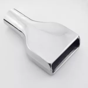 2.5" Inlet Exhaust Tip Rectangle 6"x2" Out Rolled Slant Edge 10" Length SS304 - Picture 1 of 8