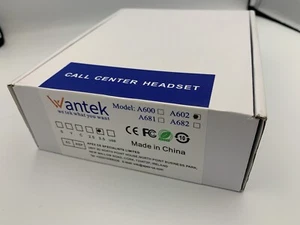 1X pack Wantek Call Center Headset Model A602 3.5 , Noise Canceling New open box - Picture 1 of 6