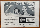 FULDA, Gummiwerke - Reifen, Motiv: Autofahrt im Frühling Cabrio  - Werbung 1955