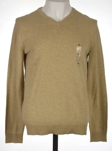 Alfani Mens Sandcastle Heather V-Neck Pullover Sweater S M 3XL - Picture 1 of 2