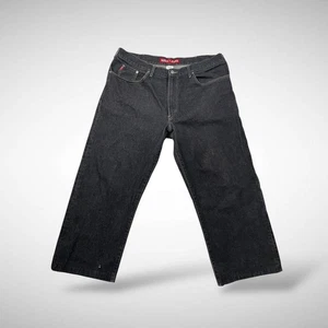 Guess Jeans Herren Schwarz Anthrazit Denim Relaxed Straight Fit Zip Fly Jeans W40 L26 - Bild 1 von 13