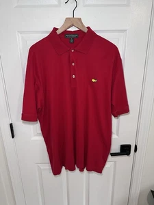 MASTERS COLLECTION Men's XL Red Two-Ply Mercerized Pima Cotton Golf Polo Shirt - Picture 1 of 5