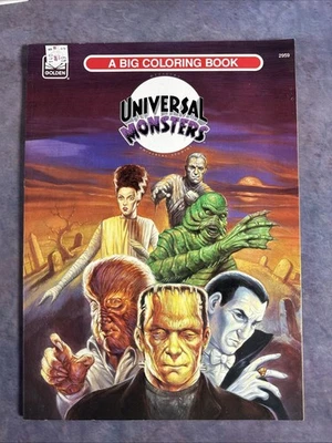 LIBRO PARA COLOREAR MONSTRUOS UNIVERSALES VINTAGE, ORIGINAL 1991, SIN USAR, SIN COLOREAR Foto 1 de 4