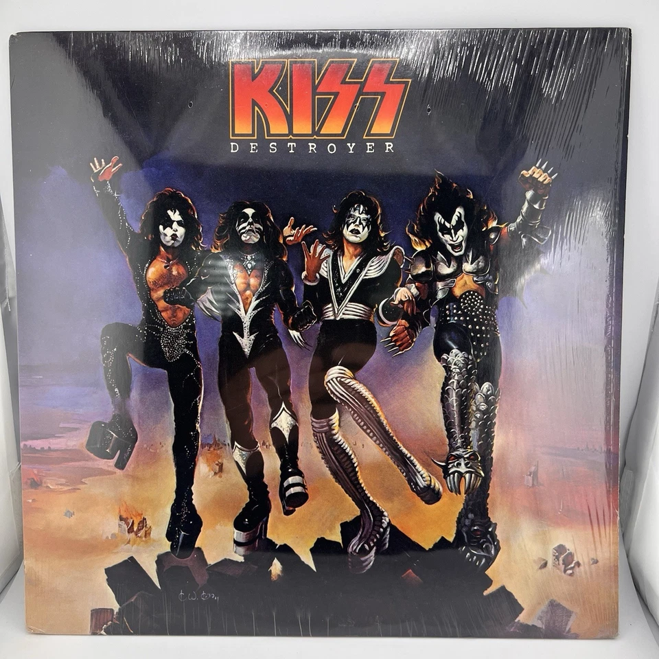 1976 Kiss Destroyer Club Edition CRC Blue Label Hard Rock Stereo LP Vinyl Foto 1 de 4