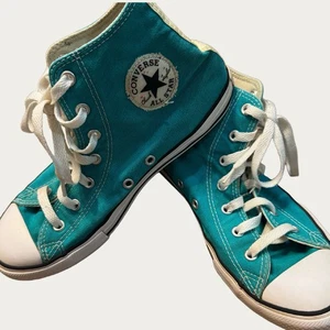 Converse Chuck Taylor All Star High tops juniors size 6 teal With Color specks - Picture 1 of 8