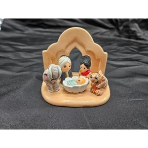 Bengalische Krippe peruanische Tonfigur einteiliges Set AR-Stil - Bild 1 von 7