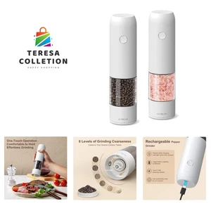 Weiße Pfeffermühle - Spülmaschinenfest, 6 Grobheitsoptionen & LED-Licht - Bild 1 von 9