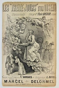 Partition de musique chanson parole Les TREIZE JOURS d'un OISEAU Brébion Vargues - Bild 1 von 2