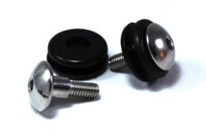 2x Rubber Fairing Grommet Yamaha R1 R6 Grommets & m6 Stainless Shoulder Bolts - Picture 1 of 7