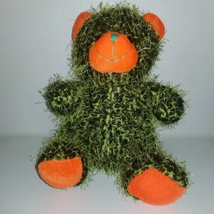Oso de peluche Kellytoy Halloween naranja negro amarillo 2015 9 pulgadas de alto - Imagen 1 de 5