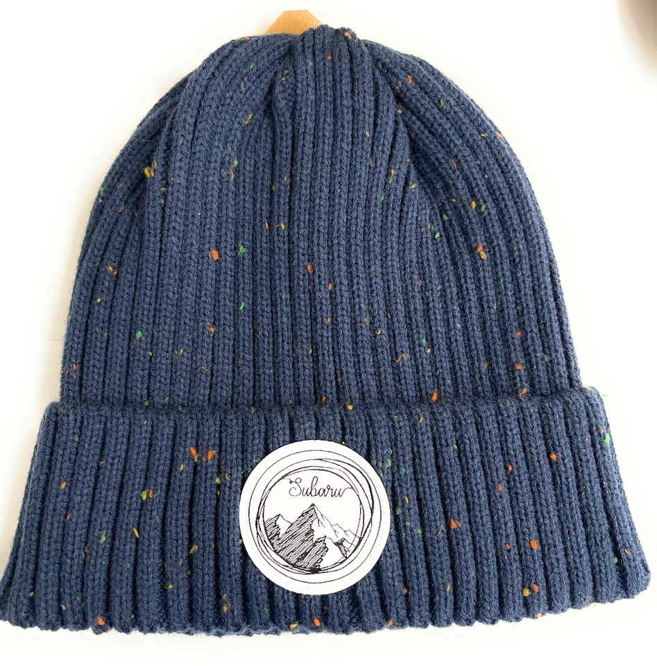 Subaru Logo Speckled Beanie Cap Hat STI Ascent Forester WRX Outback Impreza - Image 1 of 1