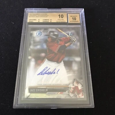 Jazz Chisholm BGS 10 Pristine 2017 Bowman Chrome Auto #CPA-JC - Image 1 of 2