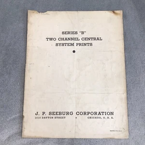 SEEBURG Two Channel Central System Prints Schematic Wiring Diagrams - Picture 1 of 3