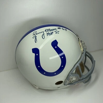 Indianapolis Colts Lenny Moore Signed Full Size Authentic Proline Helmet PSA/DNA - Image 1 of 4
