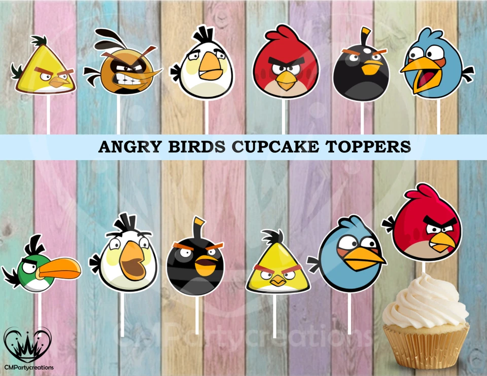 Angry Birds Cupcake Toppers - Image 1 of 1