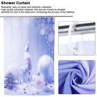 Christmas Waterproof Punch Bathroom Bath Shower Curtain Decoration With Us