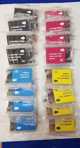 4 x Single Colour Compatible Inks to replace Brother LC1000 Cartridges - Picture 1 of 7