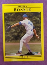 1991 Fleer #416 Shawn Boskie Chicago Cubs Baseball Card - PC Quality & TTM Fuel