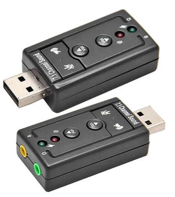 Mini USB 2.0 3D Virtual 12Mbps External 7.1 Channel Audio Sound Card Adapter PC - Image 1 of 2