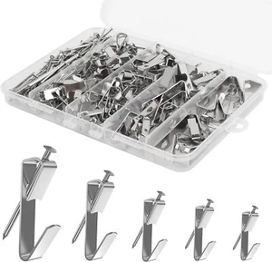 202 PCS Picture Hanging Kit, Hooks for Frames, Canvas, Mirrors, 10-100lb, Silver - Picture 1 of 9
