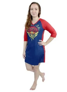 Captain Marvel 3/4 Sleeve Nightgown - Picture 1 of 8