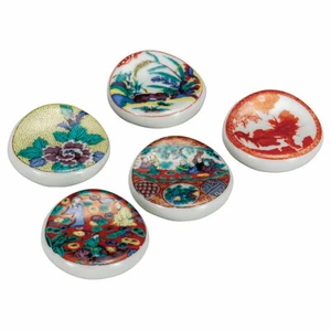 Kutani yaki ware Japanese Hashioki Japanese chopstick rest setJidai-e Japan - Picture 1 of 2