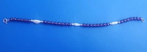 Vintage 7 Zoll einfarbig gelb 14k Gold Amethyst Edelsteine Süßwasser Perle Armband - Bild 1 von 6