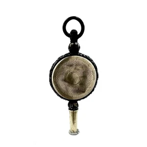 9ct Yellow Gold Pocket Watch Key Locket Fob W/ Brass Body - 44.5mm - 1850s - Picture 1 of 10