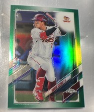 2021 TOPPS CHROME NPB JAPAN BASEBALL HIT DAICHI SUZUKI GREEN REFRACTOR #5/99