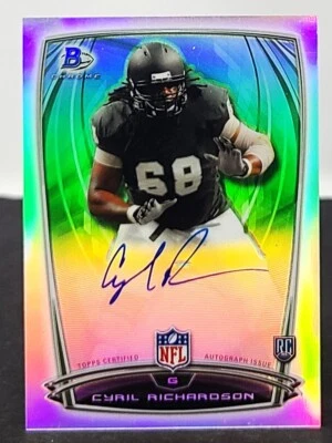 CYRIL RICHARDSON signed Topps 2014 Bowman Chrome Trading Card #54 Baylor Bears - Image 1 of 2