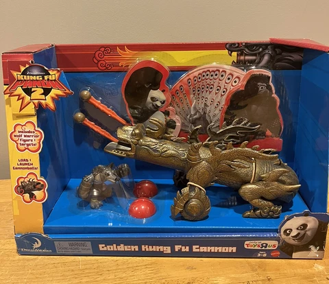 KUNG FU PANDA 2 Golden Hung Fu CANNON Warrior Dreamwork Toys R Us Exclusive Cover