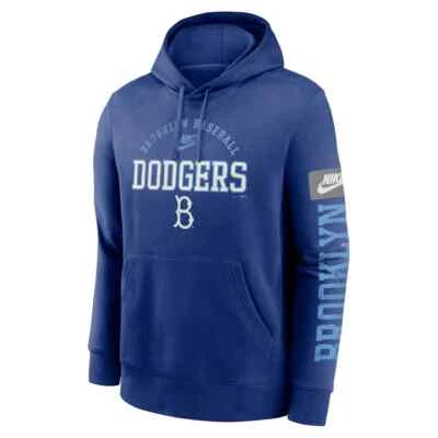Brooklyn Dodgers Nike Cooperstown Collection Splitter Club Fleece Hoodie MLB New - Image 1 of 3