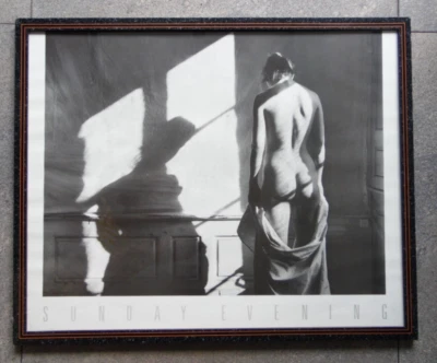 Sunday Evening, Portrait Nude Woman in Sunlit Room Christian Coigny Poster - Image 1 of 4