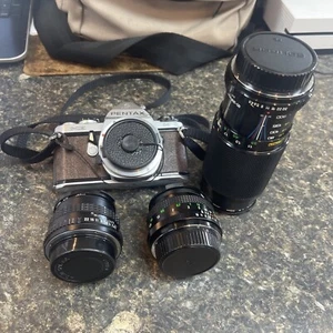 Pentax ME Super SE 35mm SLR Film Camera w / 3 LENSES WORKS PERFECT - Picture 1 of 24