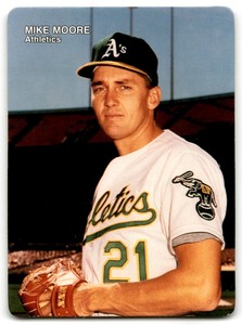 1990 MOTHER'S COOKIES OAKLAND ATHLETICS MIKE MOORE OAKLAND ATHLETICS #9