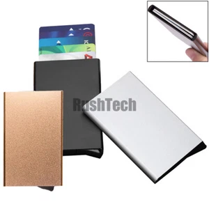 Para hombres Bloqueo RFID Delgado Clip Billetera Identificación Portatarjeta de Crédito Delgado Minimalista - Imagen 1 de 9