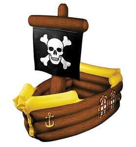 Pirate Ship Treasure Beach Party Costume Inflatable Beer Drinks Ice Cooler