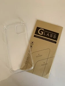 Coque Transparente Cristal pour iPhone 12Mini5.4 avec Protection Verre Trempé - Photo 1 sur 7
