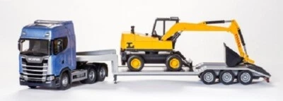 Emek 30604 - Scania CS LOW Loader Truck Excavator blau - Tieflader Bagger - 1:25 - Bild 1 von 4