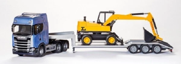 Emek 30604 - Scania CS LOW Loader Truck Excavator blau - Tieflader Bagger - 1 25