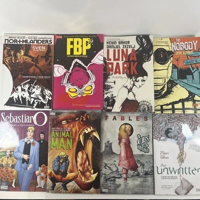 ¡Lote de cómics de 8 TPB! VERTIGO Novela Gráfica Gran Forma Grant Morrison Baker Lemire Foto 1 de 4