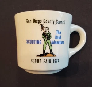 Vintage BSA Boy Scouts Of America San Diego County Council Scout Fair 1974 Tasse - Bild 1 von 6