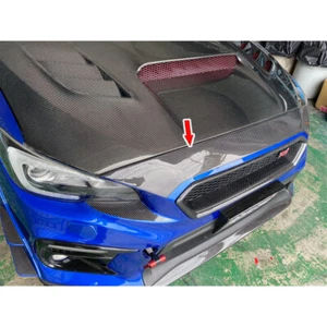 For Subaru WRX 4th Sedan STI Front Hood Bonnet Spoiler Carbon Fiber 2015-2021 - Picture 1 of 12